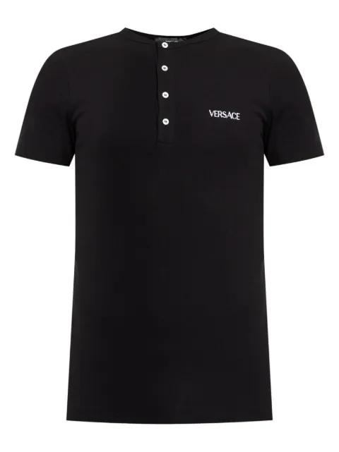 logo-embroidered T-shirt by VERSACE