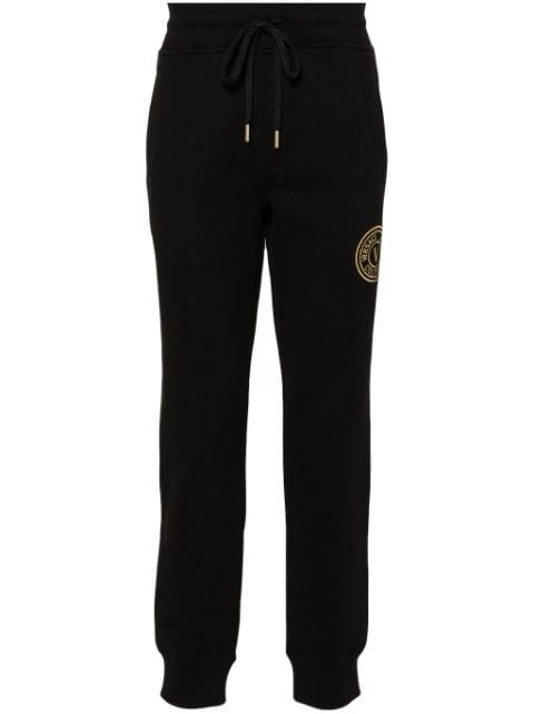 logo-embroidered cotton track pants by VERSACE