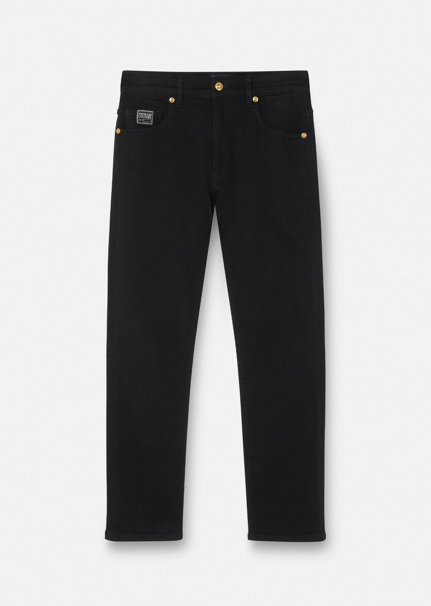 logo embroidered jeans by VERSACE