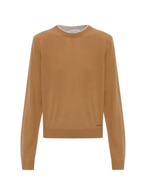 logo-embroidered jumper by VERSACE