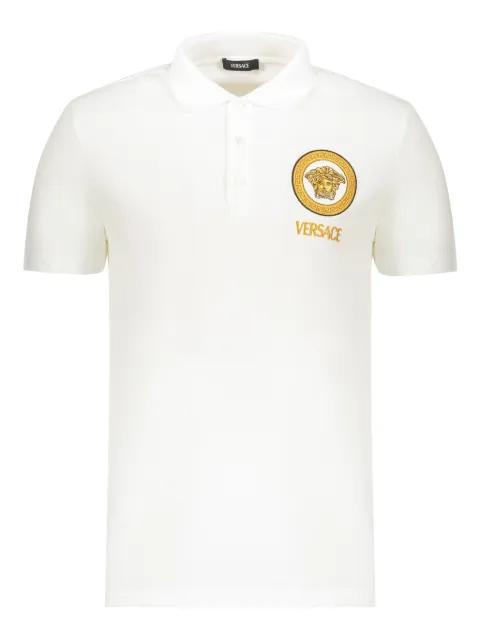 logo-embroidered polo shirt by VERSACE