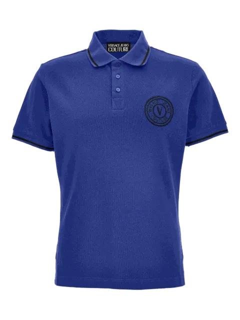 logo-embroidered polo shirt by VERSACE