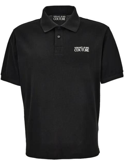 logo-embroidered polo shirt by VERSACE