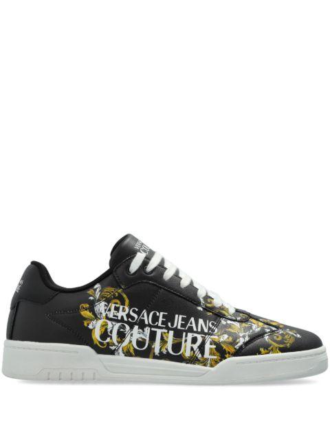 logo-embroidered sneakers by VERSACE