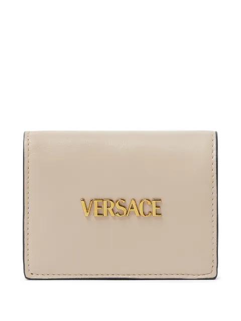 logo leather wallet by VERSACE