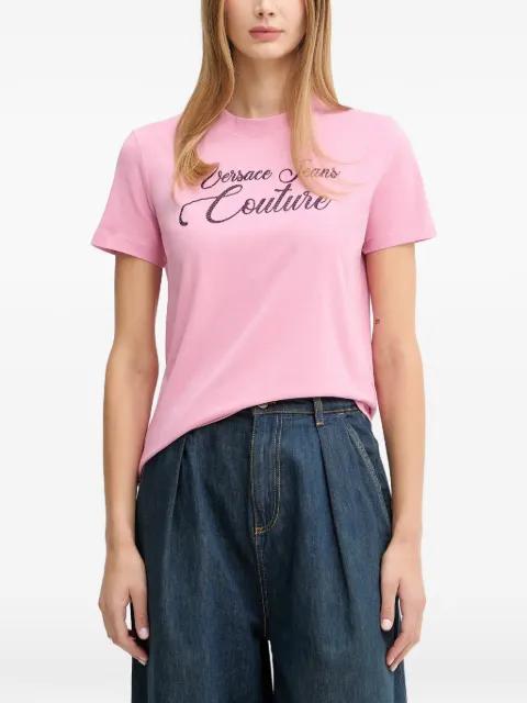 logo-lettering T-shirt by VERSACE