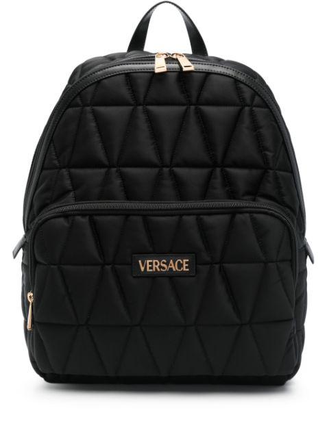 logo-lettering backpack by VERSACE