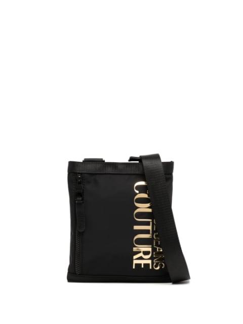 logo-lettering messenger bag by VERSACE