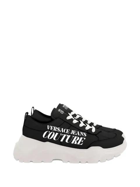 logo-lettering sneakers by VERSACE