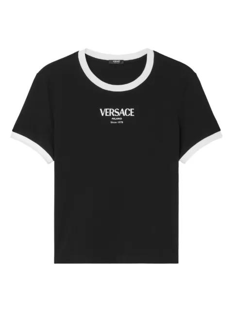 logo-motif T-shirt by VERSACE