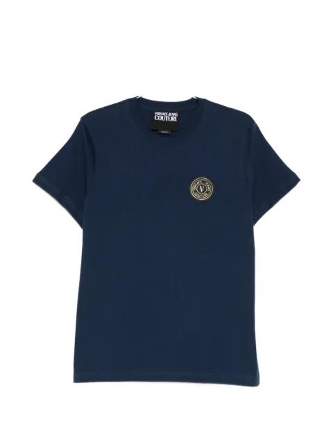 logo-patch T-shirt by VERSACE