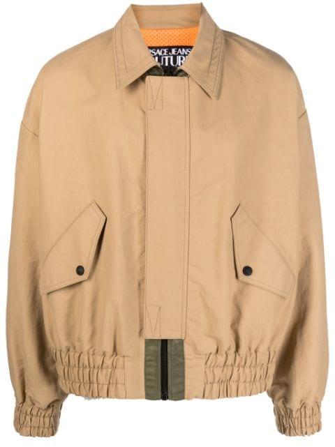 logo-patch bomber jacket by VERSACE