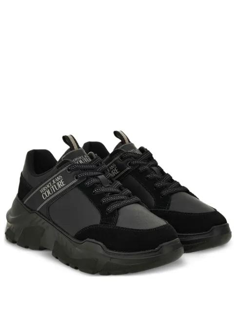 logo-patch chunky sneakers by VERSACE