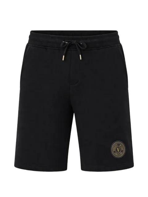 logo-patch drawstring shorts by VERSACE