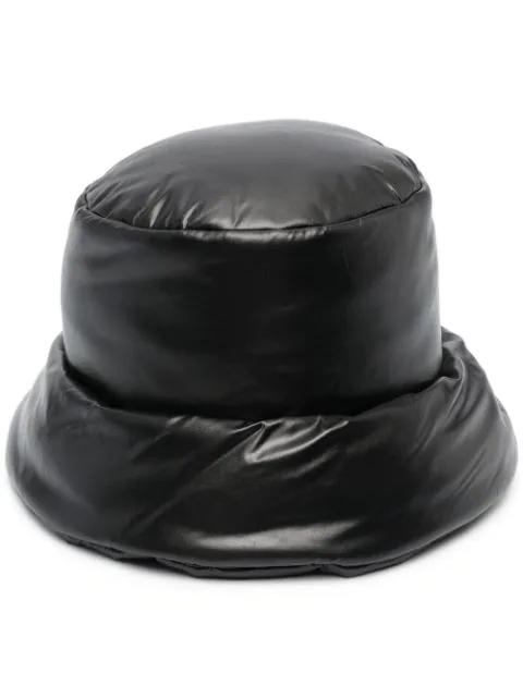 logo-patch padded bucket hat by VERSACE