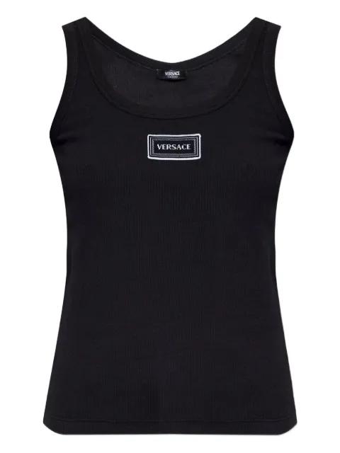 logo-patch tank top by VERSACE