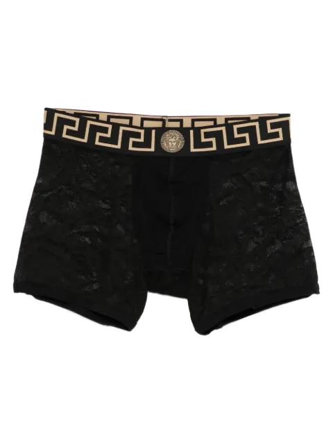 logo-pattern boxers by VERSACE