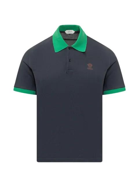 logo pique polo shirt by VERSACE