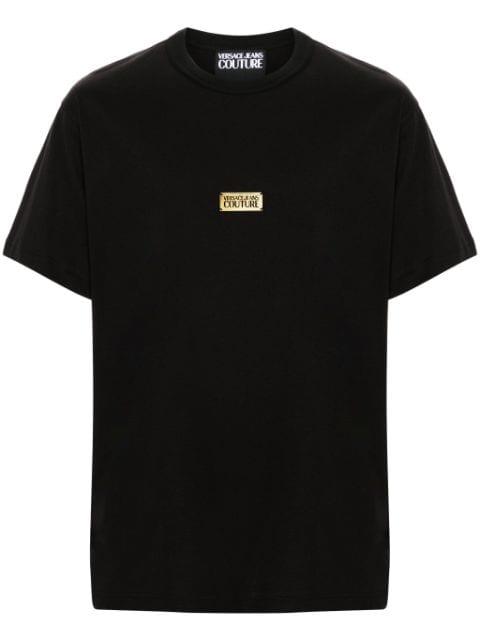 logo-plaque cotton T-shirt by VERSACE
