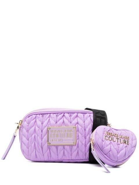 logo-plaque crossbody bag by VERSACE
