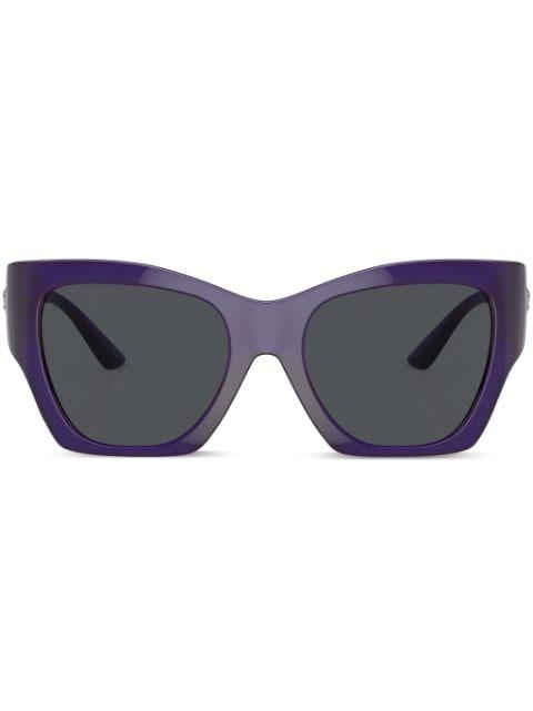 logo-plaque square-frame sunglasses by VERSACE