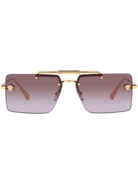 logo-plaque sunglasses by VERSACE