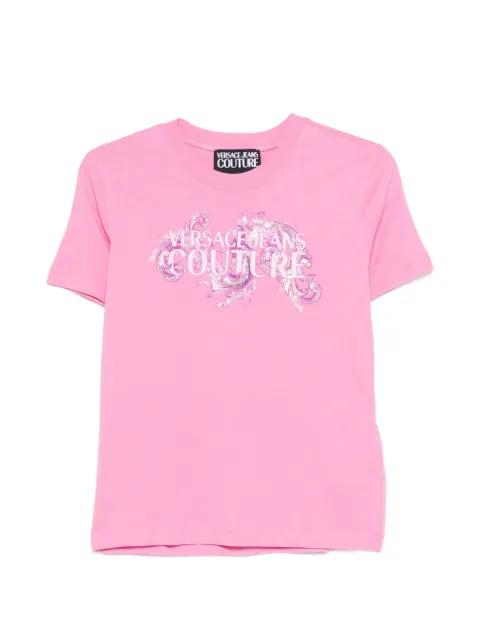 logo-print T-shirt by VERSACE