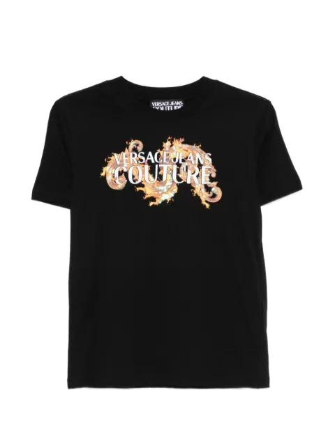 logo-print T-shirt by VERSACE