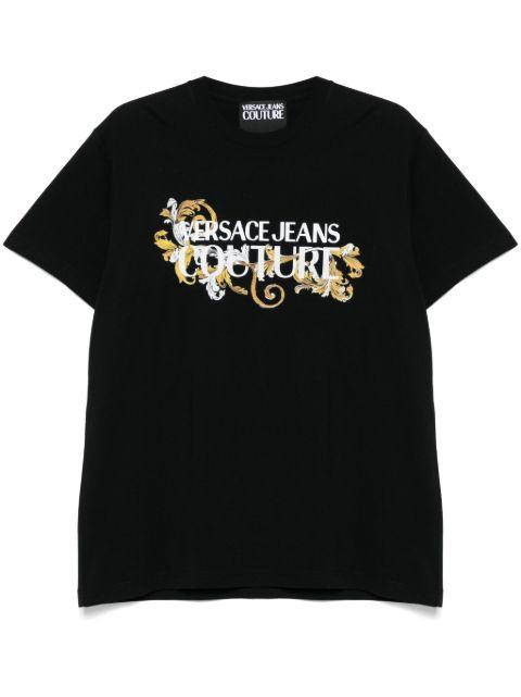 logo-print T-shirt by VERSACE