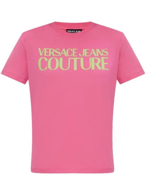 logo-print T-shirt by VERSACE
