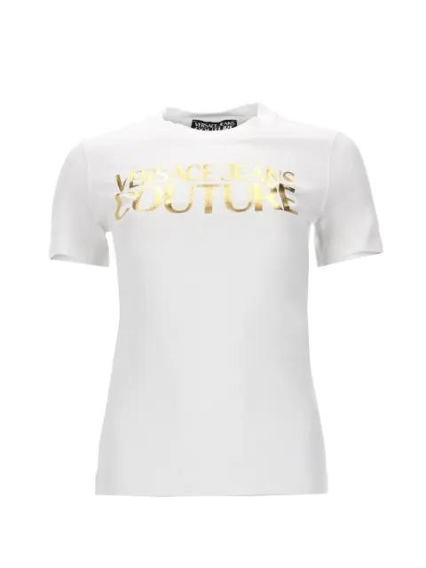 logo-print T-shirt by VERSACE