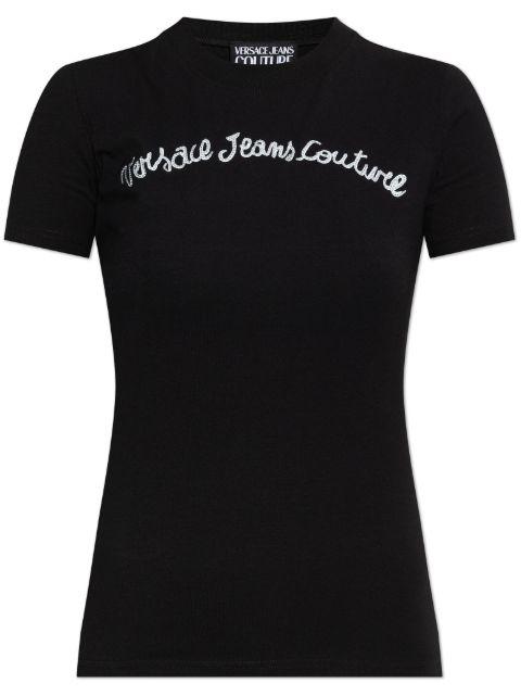 logo-print T-shirt by VERSACE