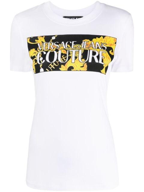 logo-print T-shirt by VERSACE