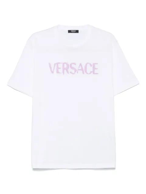 logo-print T-shirt by VERSACE