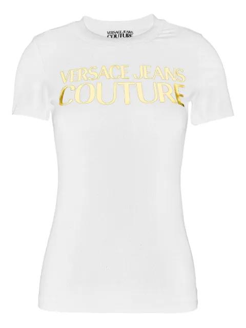 logo-print T-shirt by VERSACE