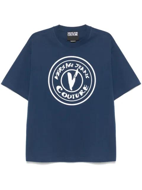 logo-print T-shirt by VERSACE