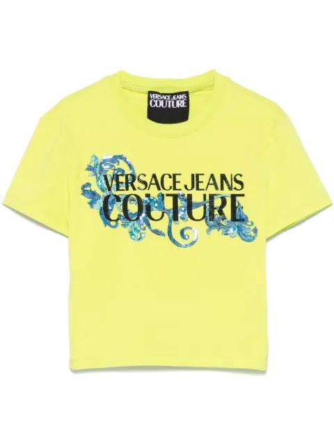 logo-print T-shirt by VERSACE