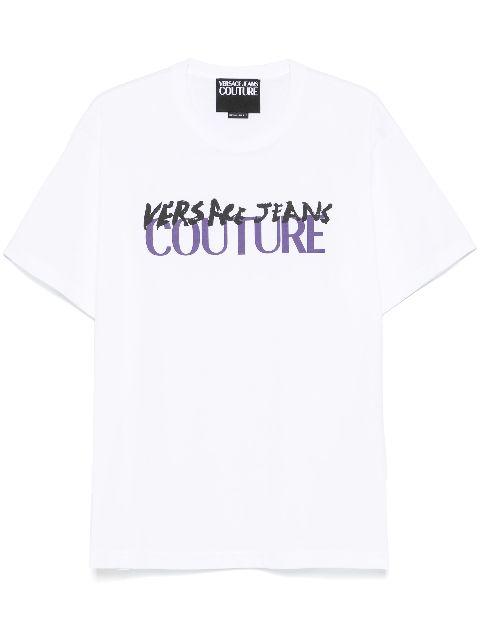logo-print T-shirt by VERSACE
