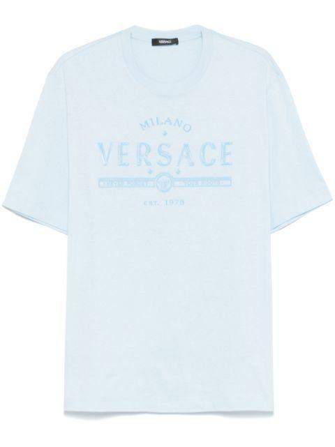logo-print T-shirt by VERSACE