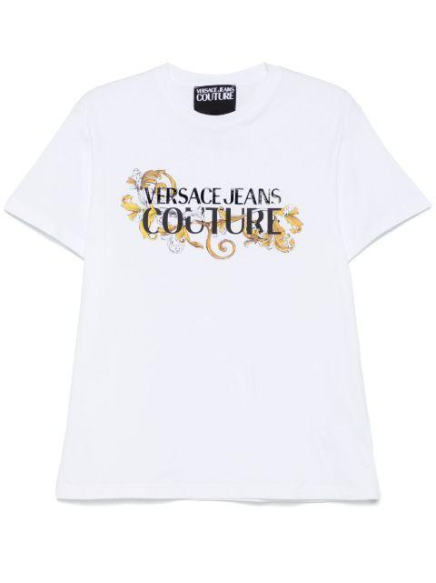 logo-print T-shirt by VERSACE