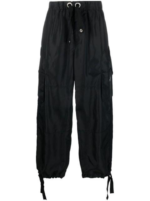logo-print cargo trousers by VERSACE