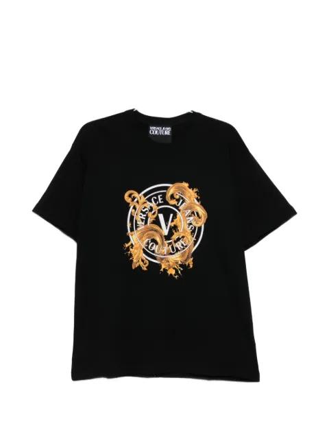 logo-print cotton T-shirt by VERSACE