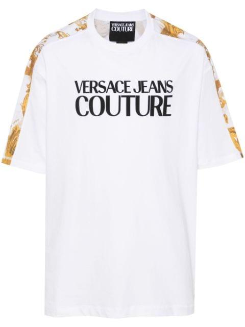 logo-print cotton T-shirt by VERSACE