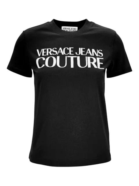 logo-print cotton T-shirt by VERSACE