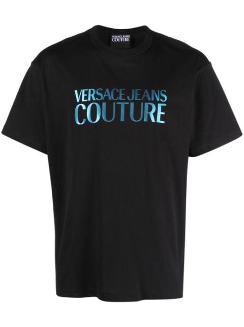 logo-print cotton T-shirt by VERSACE