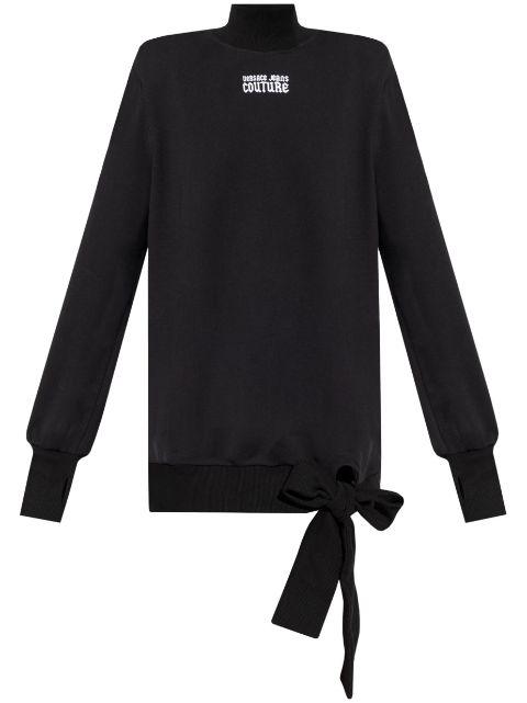 logo-print cotton mini dress by VERSACE