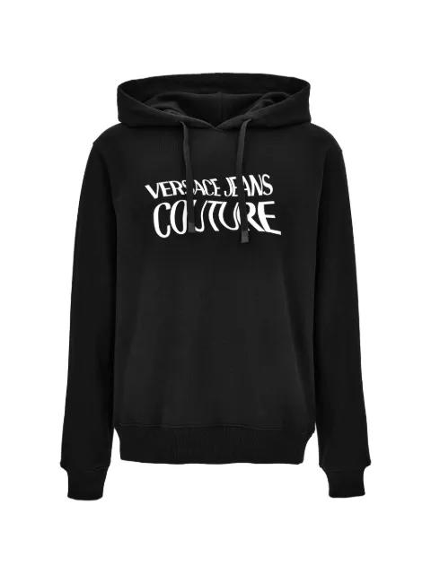 logo-print hoodie by VERSACE