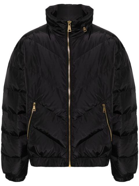 logo-print jacket by VERSACE