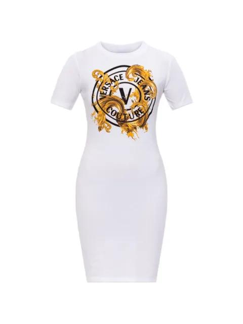 logo-print mini dress by VERSACE