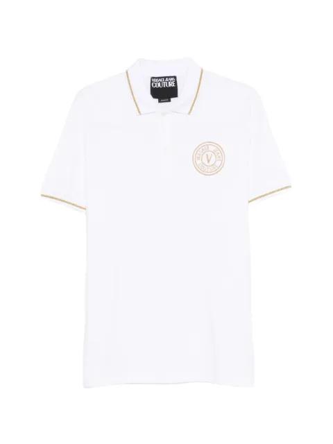 logo-print polo shirt by VERSACE